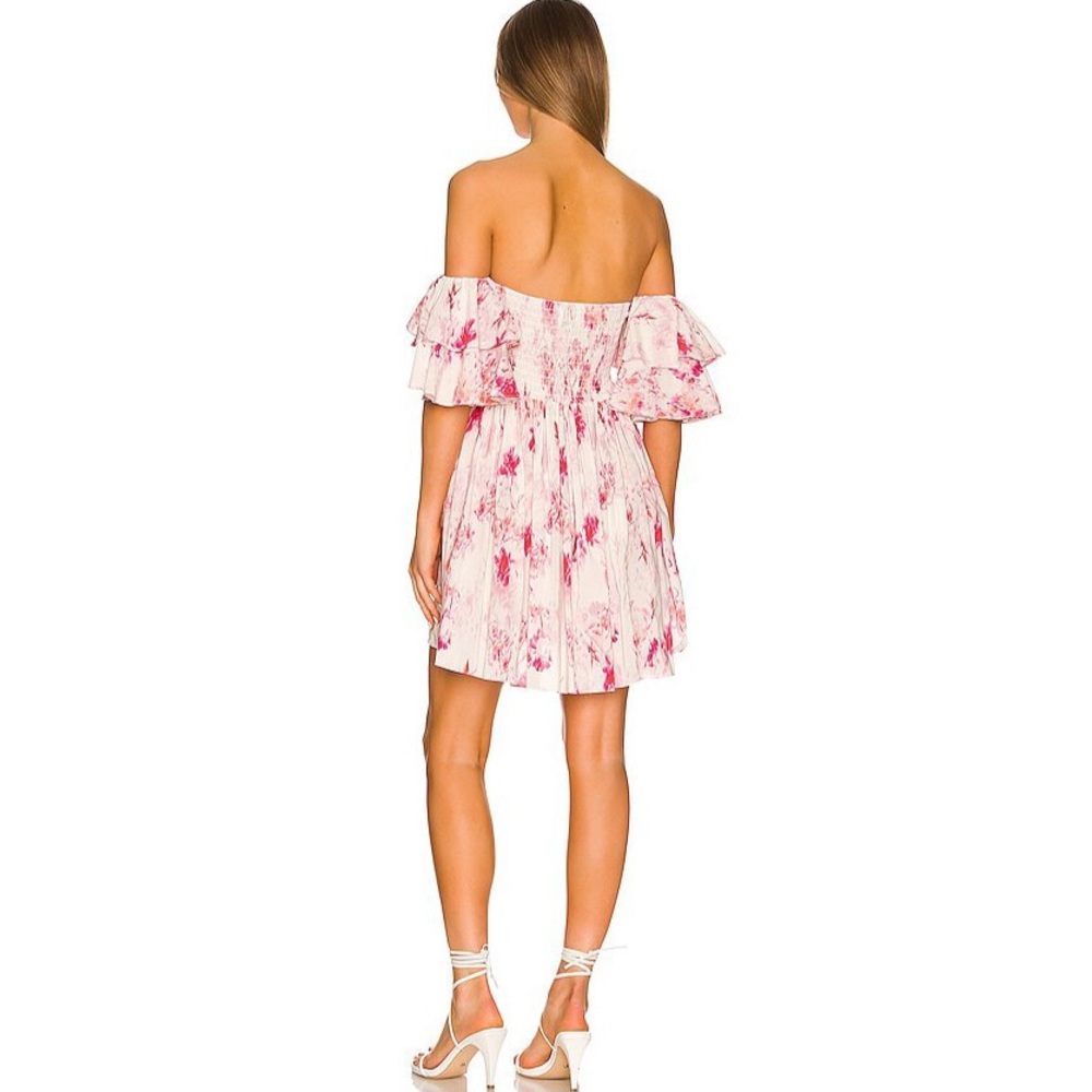 NWT Misa Los Angeles Dina Shirred Ruffle Mini Dress - Picture 6 of 12